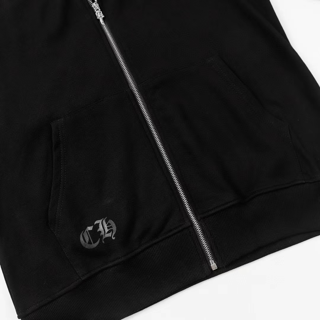 高版本Chrome hearts克罗心 马蹄印花开衫拉链外套-Chinese UA Cheap High Quatity Brand Clothes Bags handbags Sneakers wholesale wholesaler seller from China Factory suppliers Fashion Clothing Shoes best Quality Beautiful Price 高版本Chrome hearts克罗心 马蹄印花开衫拉链外套