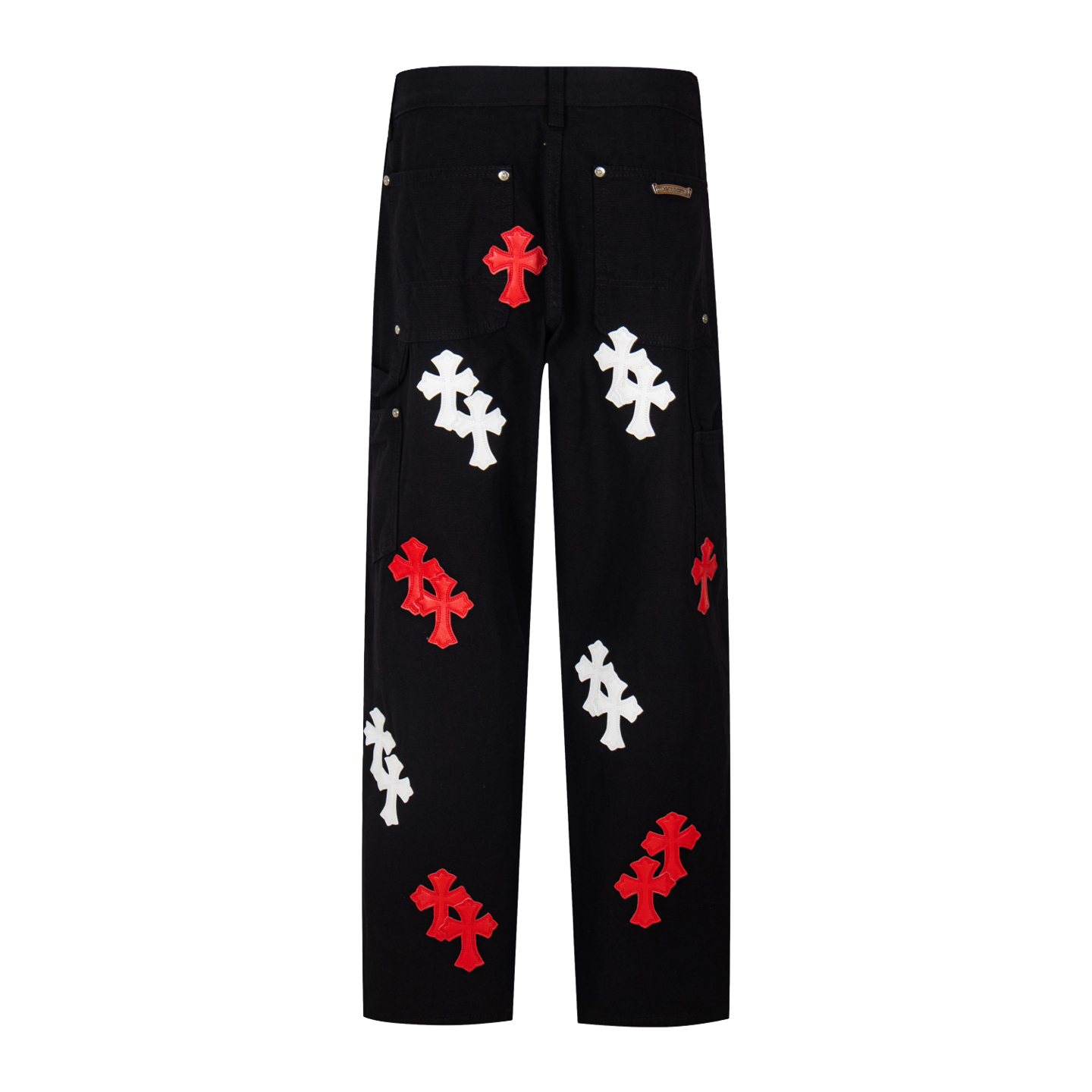 高版本Chrome hearts克罗心 红白满皮标伐木裤牛仔裤-Chinese UA Cheap High Quatity Brand Clothes Bags handbags Sneakers wholesale wholesaler seller from China Factory suppliers Fashion Clothing Shoes best Quality Beautiful Price 高版本Chrome hearts克罗心 红白满皮标伐木裤牛仔裤