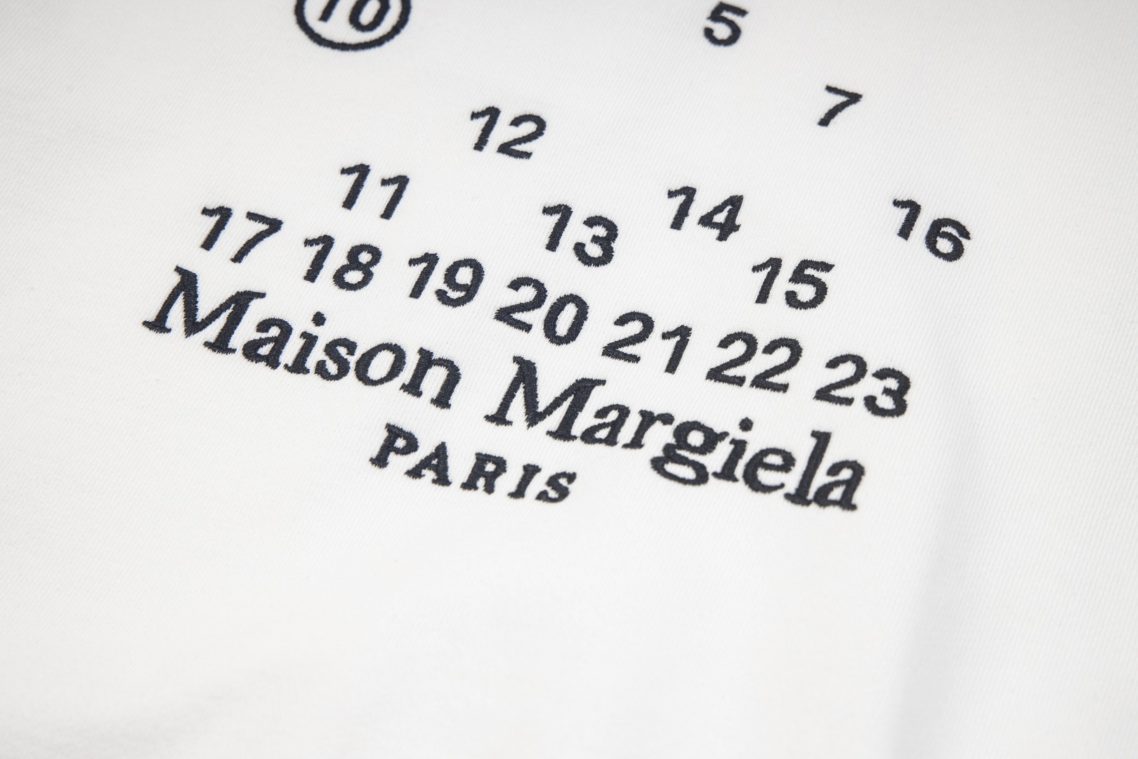 高版本MaisonMargiela/马吉拉 刺绣数字字母连帽卫衣