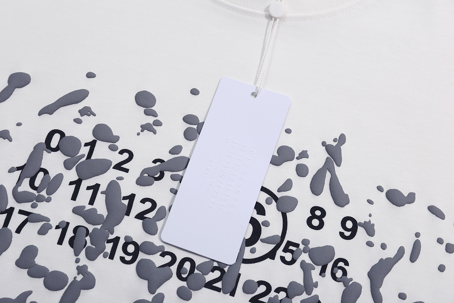 高版本MaisonMargiela/马吉拉 MM6发泡数字印花短袖