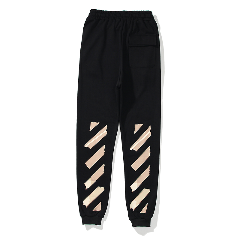 高版本OFF-WHITE 胶带印花卫裤 四季可穿 招牌显著 独树一帜的高街风