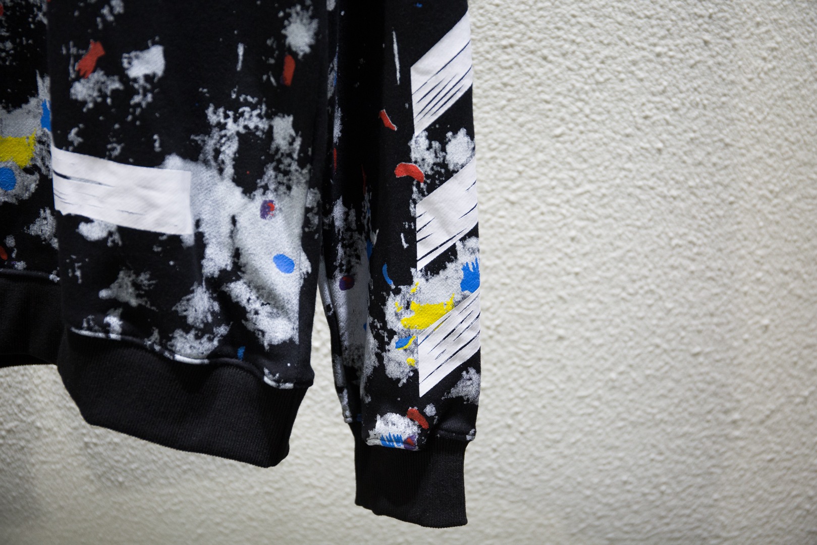 高版本OFF-WHITE 星空烟花泼墨卫衣