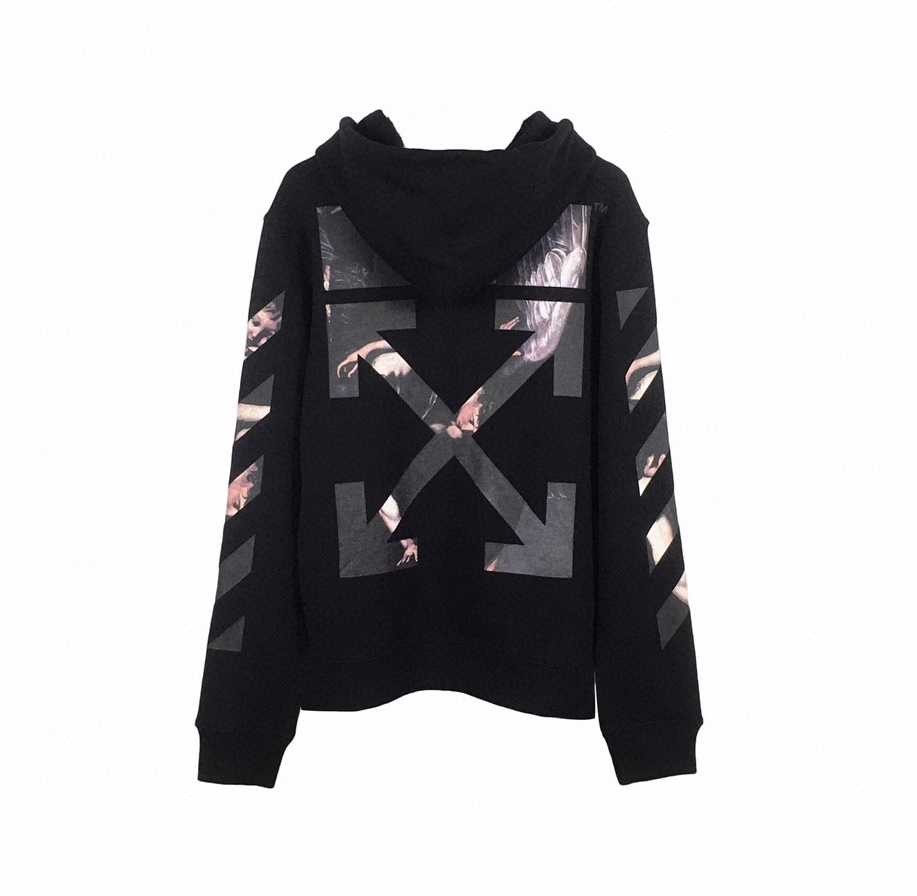 高版本OFF-WHITE C/O VIRGIL ABLOH 卡拉瓦乔圣母油画印花连帽卫衣