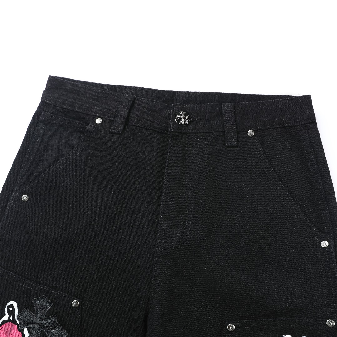 高版本Chrome hearts 克罗心 SexRecords系列涂鸦伐木裤牛仔裤