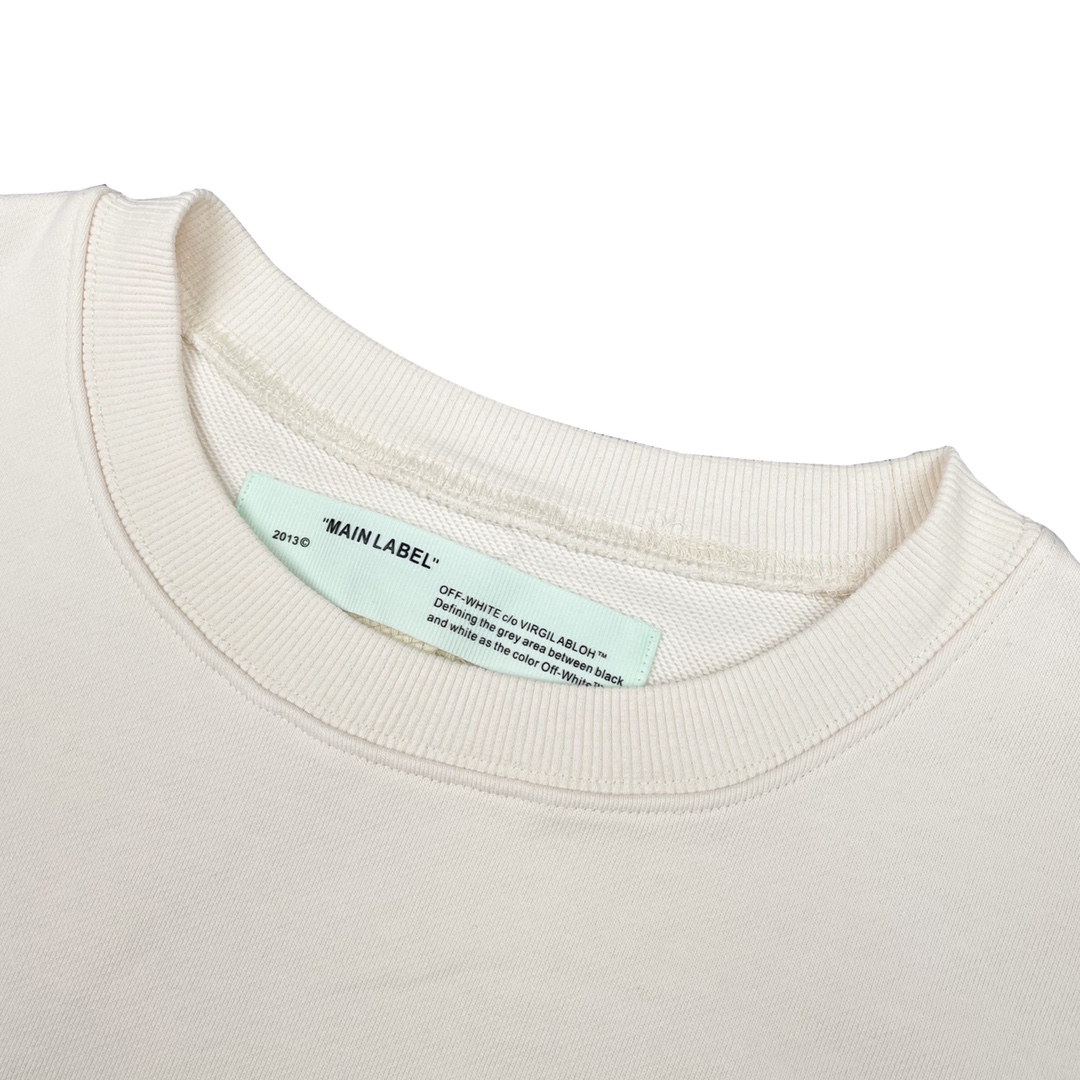 高版本OFF-WHITE C/O VIRGIL ABLOH 19ss莫奈油画箭头印花圆领卫衣