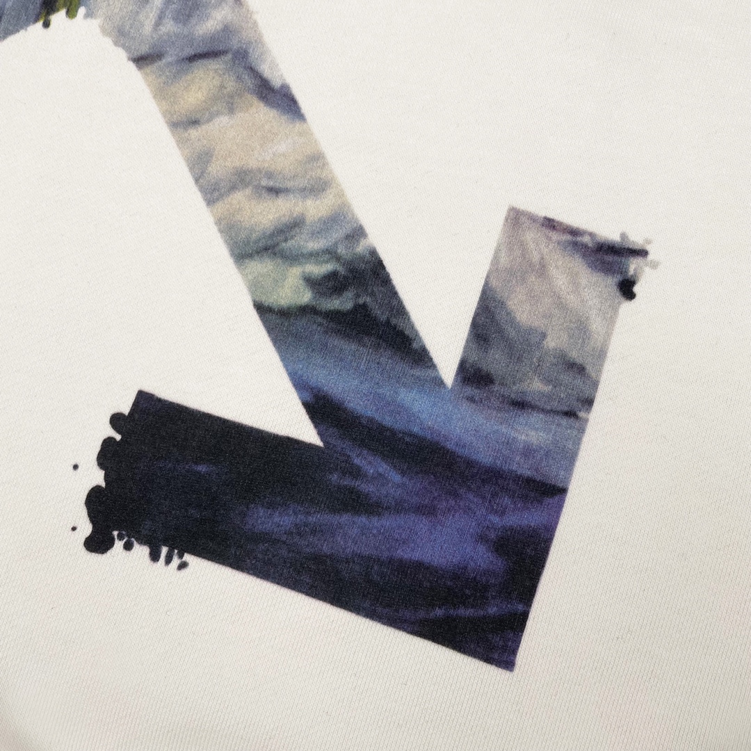 高版本OFF-WHITE C/O VIRGIL ABLOH 19ss莫奈油画箭头印花圆领卫衣