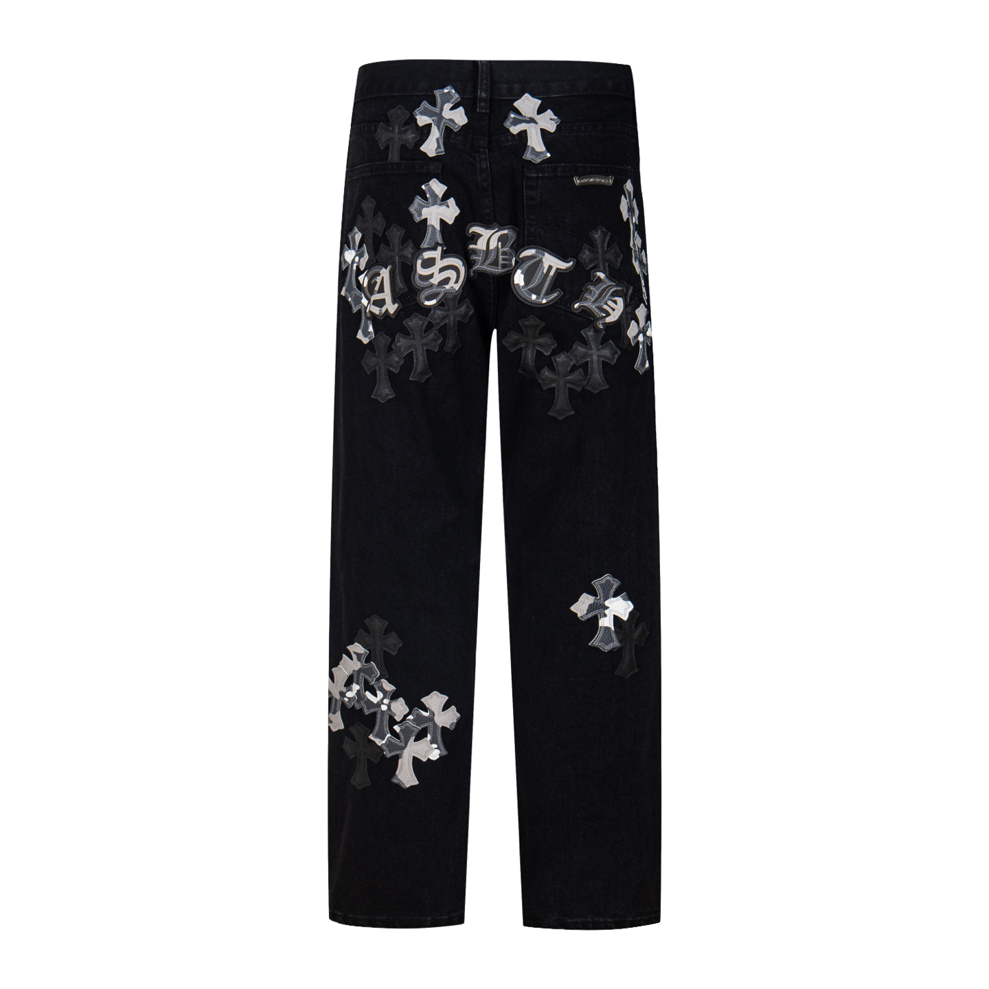 高版本Chrome hearts 克罗心 重叠多皮十字水洗做旧牛仔裤