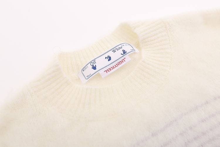 高版本OFF-WHITE 渐变箭头针织马海毛衣