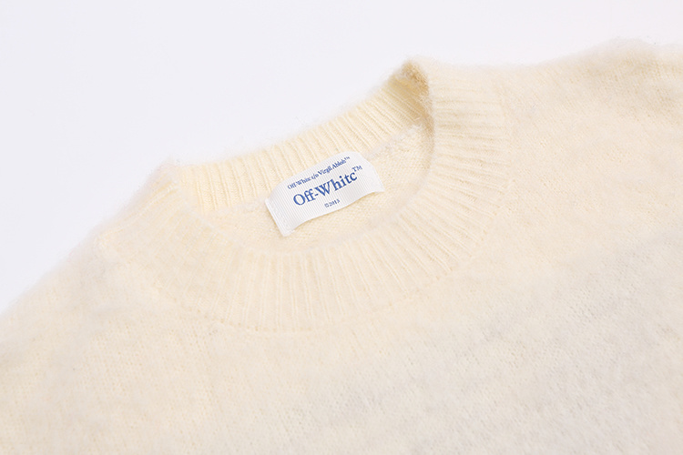 高版本OFF-WHITE 渐变箭头针织马海毛衣