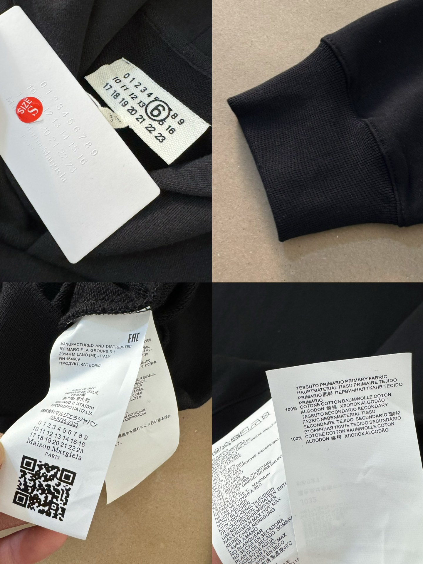 高版本MaisonMargiela/马吉拉 刺绣数字小标连帽卫衣