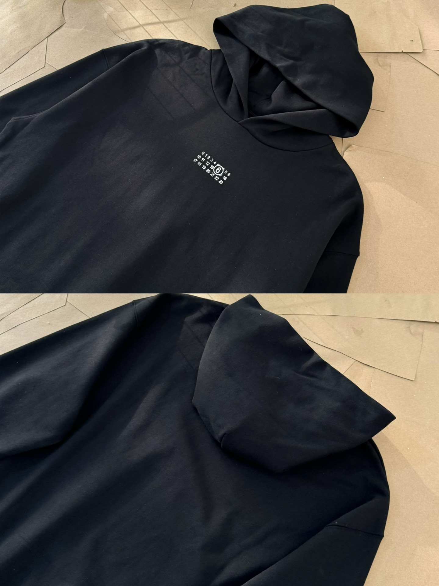 高版本MaisonMargiela/马吉拉 刺绣数字小标连帽卫衣