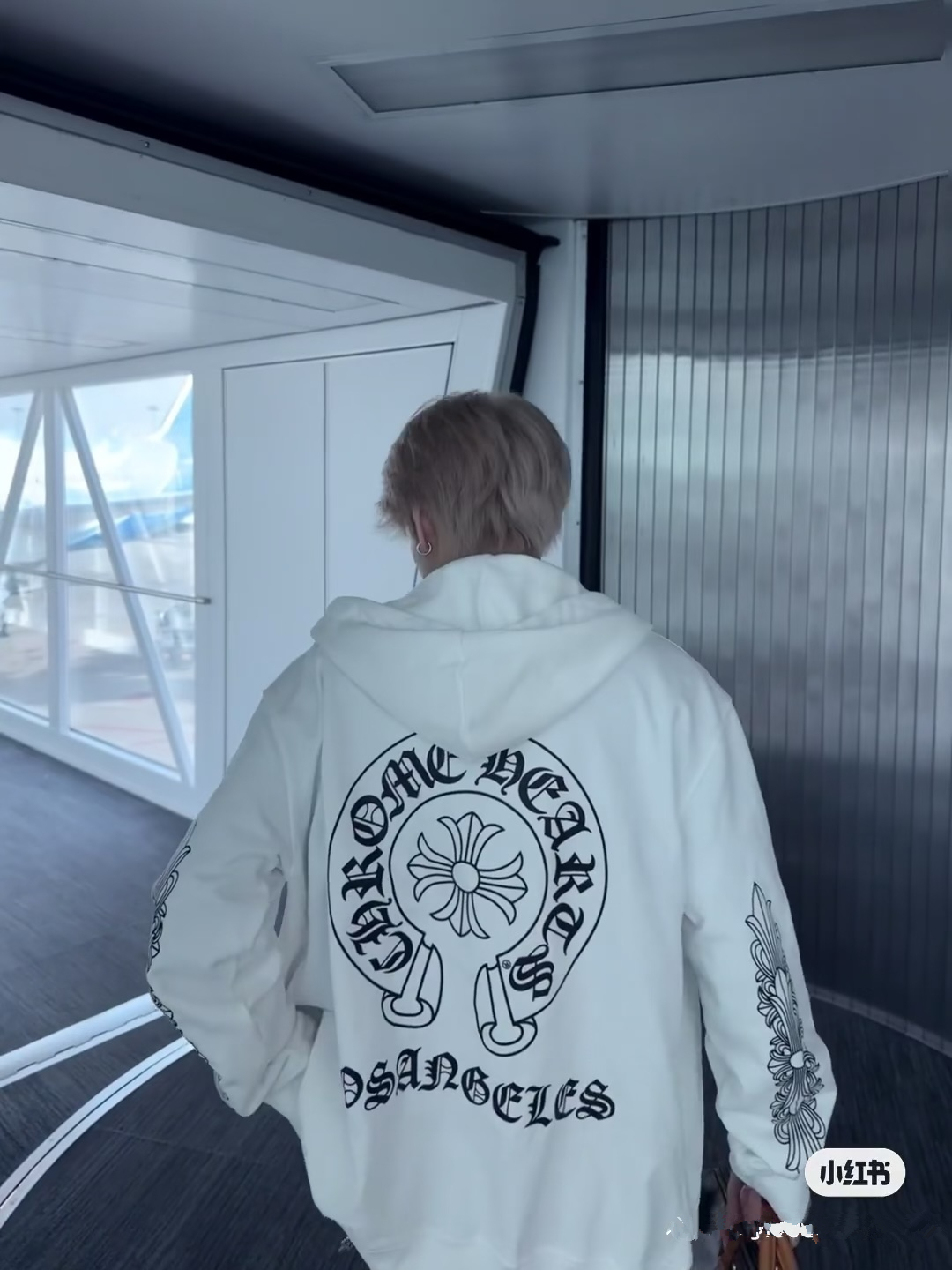 #Chrome hearts克罗心 花臂梵文马蹄开衫拉链外套 上身效果图#