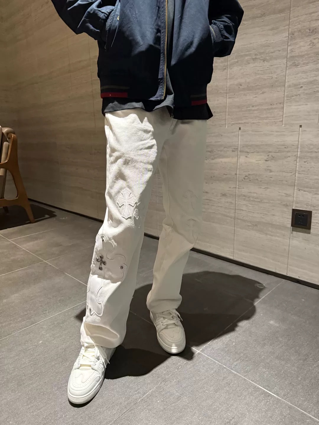 #Chrome hearts 克罗心 SexRecords系列展会限定牛王牛仔裤 上身效果图#