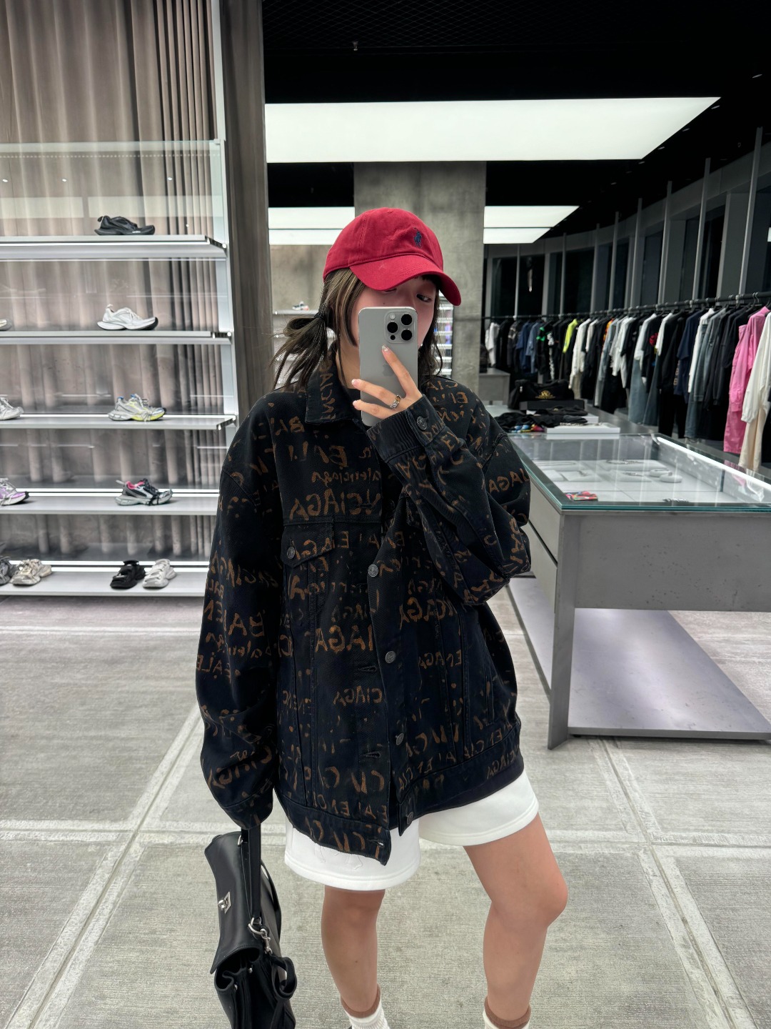 #Chrome Hearts克罗心 皮标十字水洗牛仔裤 上身效果图#