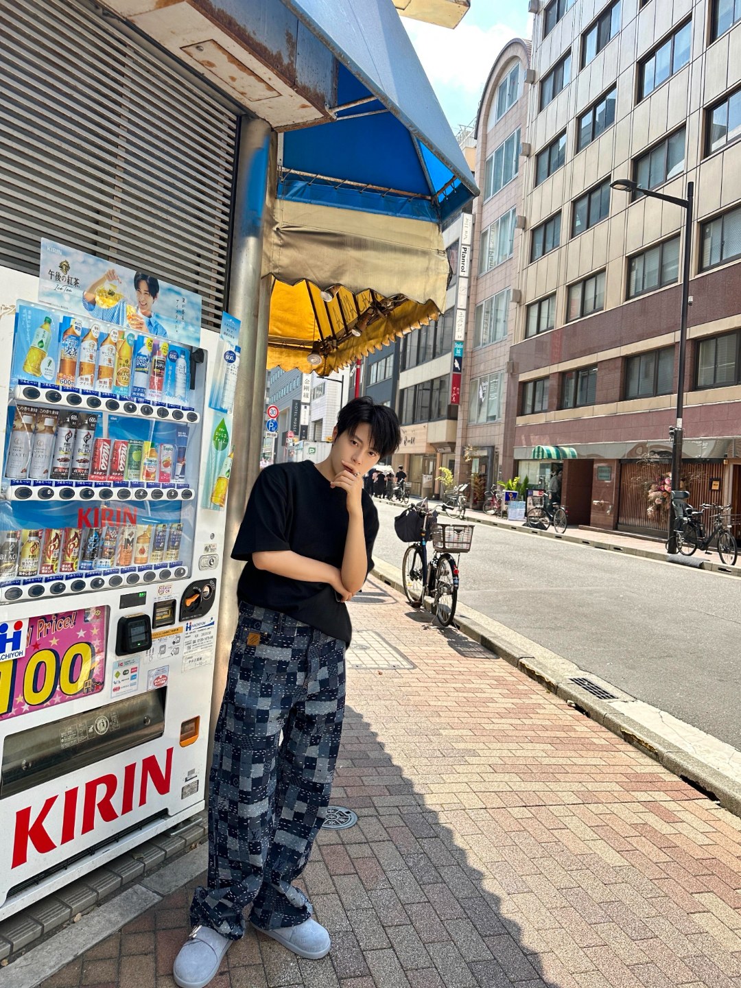 #Louis Vuitton路易威登 25ss马赛克棋盘格牛仔裤 上身效果图#