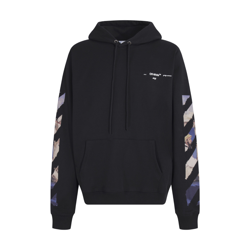 💰270
高版本OFF-WHITE C/O VIRGIL ABLOH 19ss莫奈油画箭头印花连帽卫衣,男女同款,经久不息的爆款。采用420g高克重纯棉毛圈面料,德国进口机器高清数码印花,环保级材料,色彩纯正,图䅁清晰,高温烫印加固印花,永不退色永不开裂!定制金属帽绳粒,洗水吊牌等辅料标配,细节到位。os版型上身毫无压力
尺码:S-XL