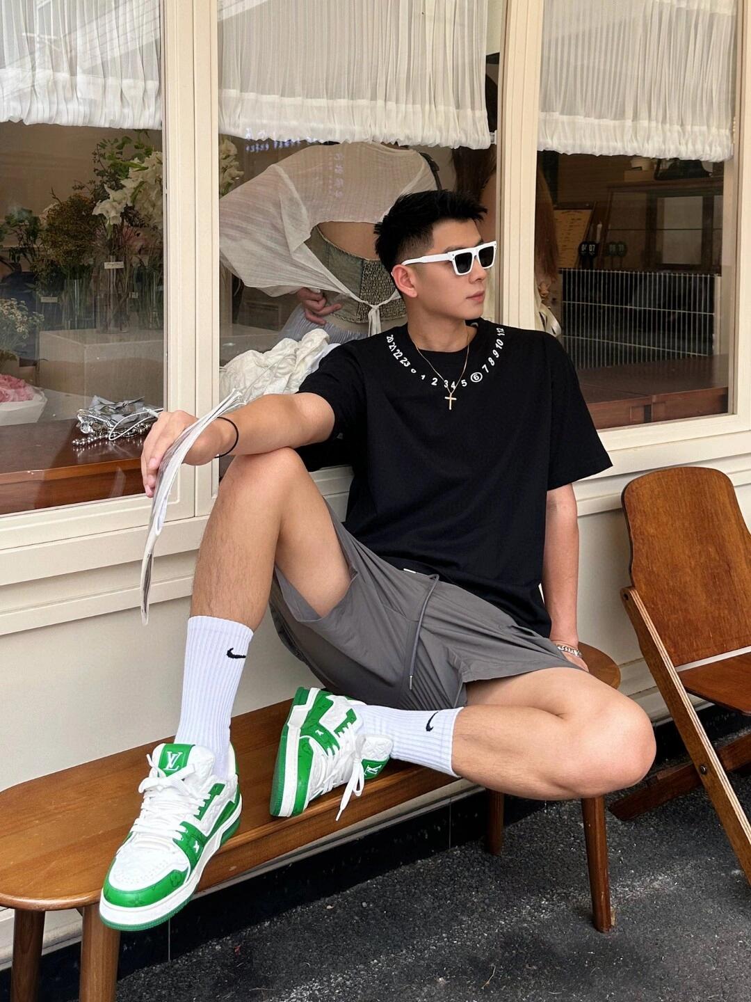 #MaisonMargiela/马吉拉 MM6数字印花短袖 上身效果图#