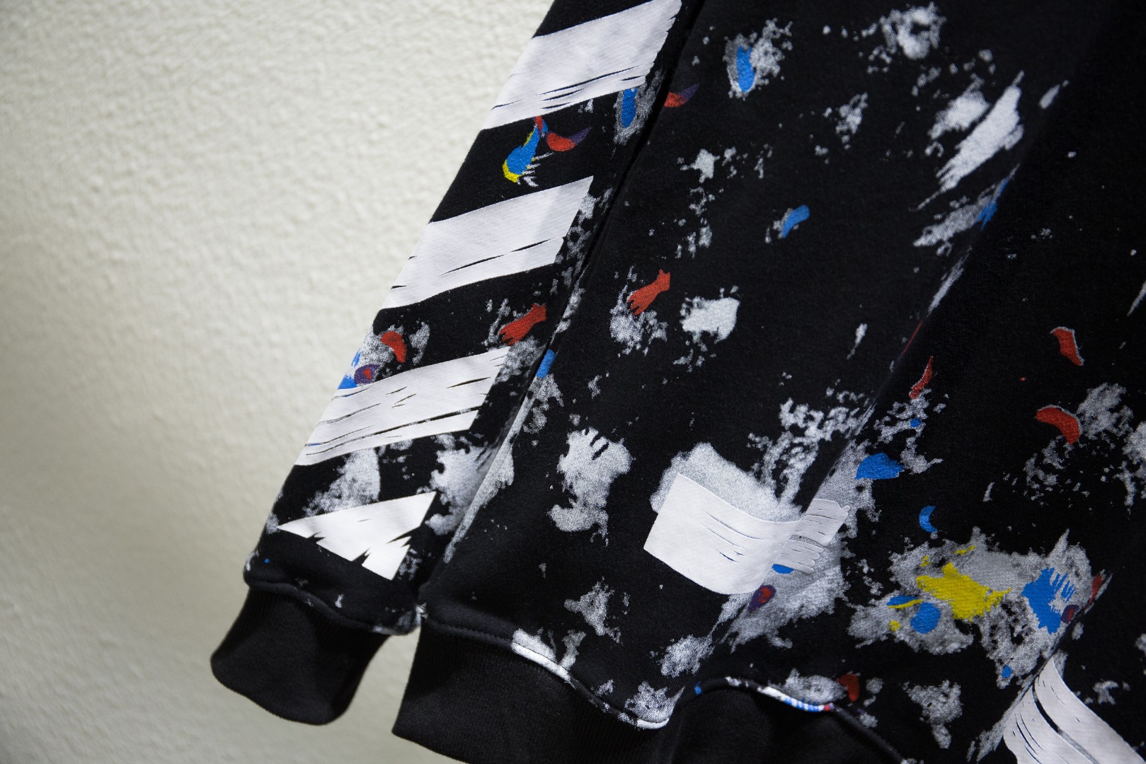 高版本OFF-WHITE 星空烟花泼墨卫衣