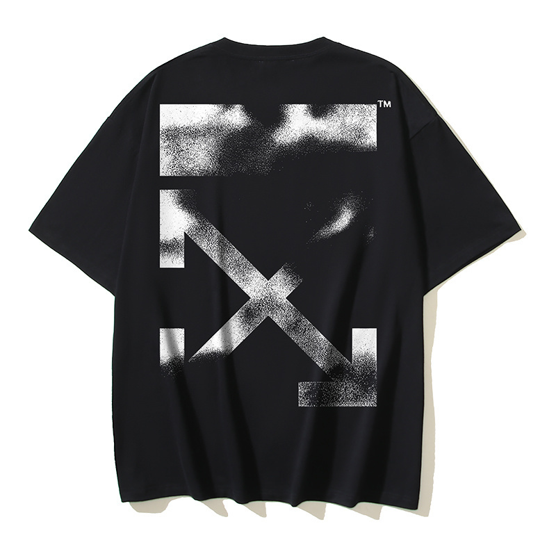高版本OFF-WHITE 26ss喷墨箭头印花短袖T恤