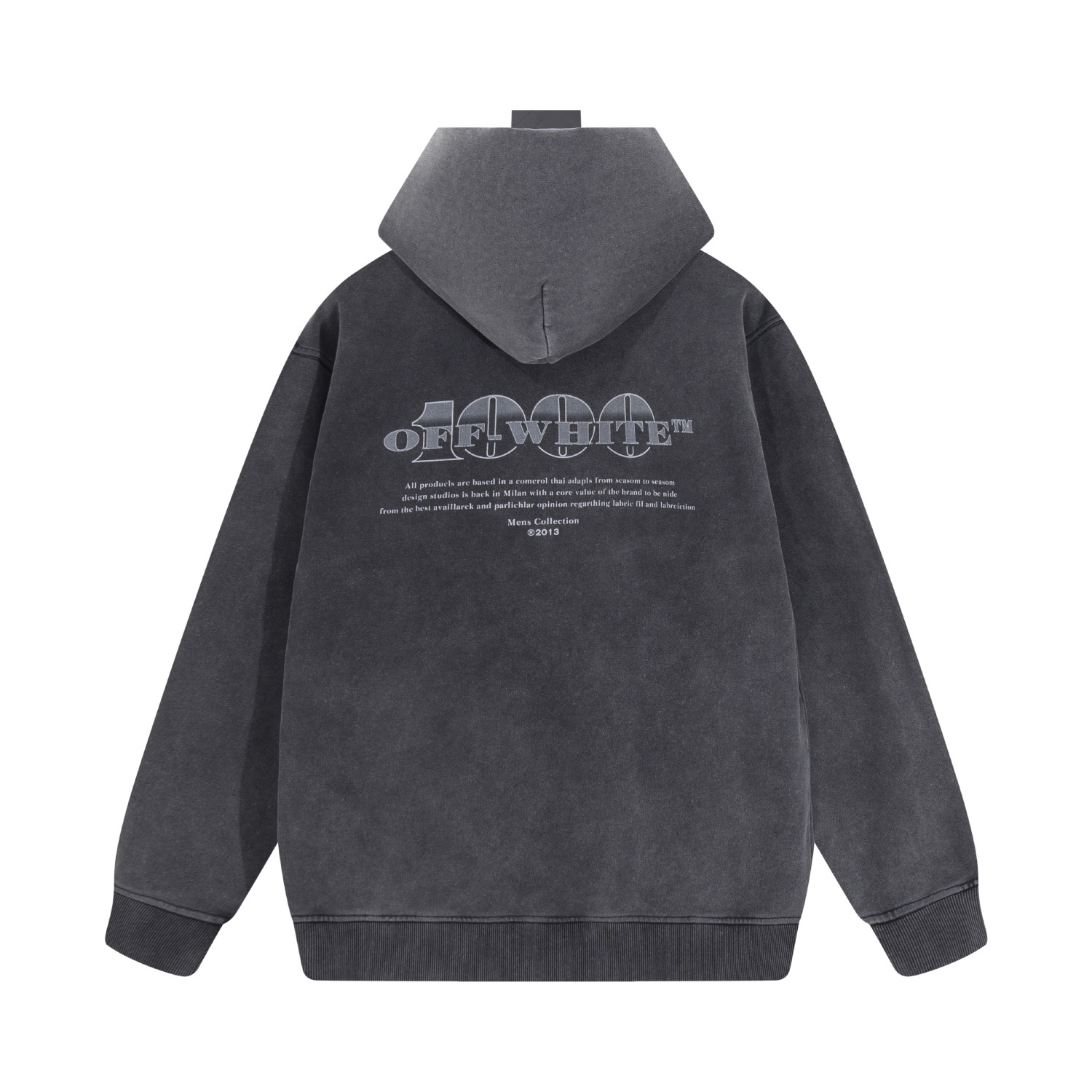 高版本OFF-WHITE 25ss油画印花水洗做旧卫衣