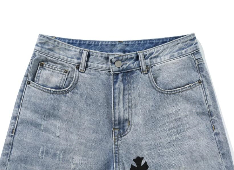 高版本Chrome Hearts 克罗心 十字水洗牛仔裤