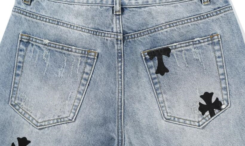 高版本Chrome Hearts 克罗心 十字水洗牛仔裤