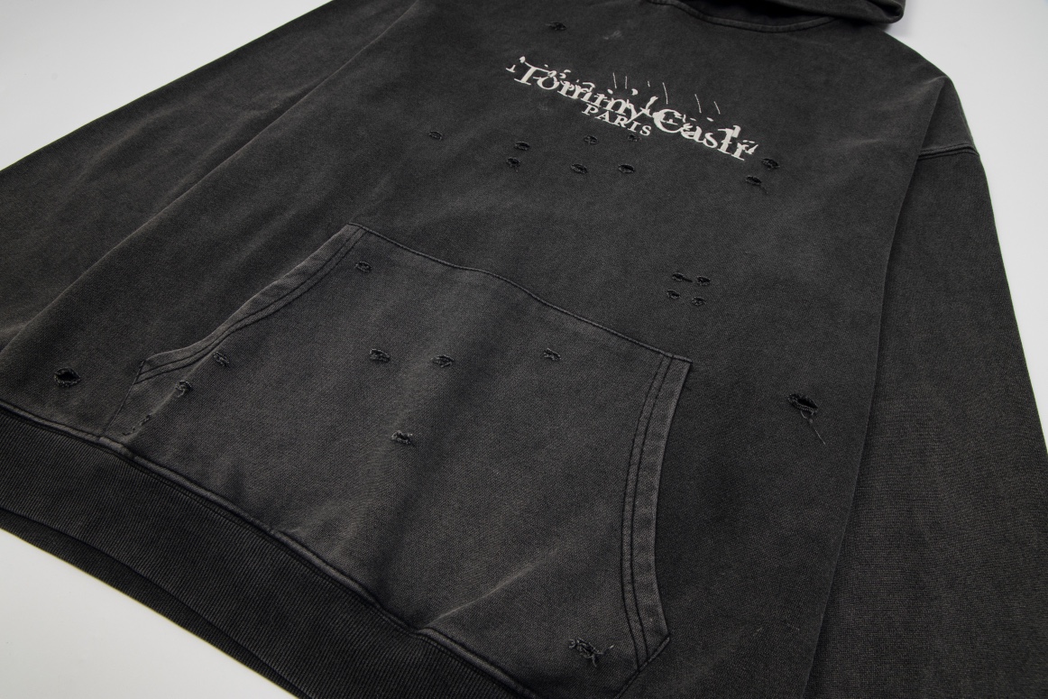 高版本MaisonMargiela/马吉拉 x Tommy Cash联名破洞连帽卫衣