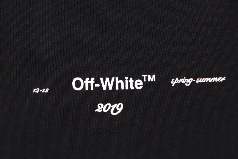 高版本OFF-WHITE C/O VIRGIL ABLOH 19ss莫奈油画箭头印花连帽卫衣