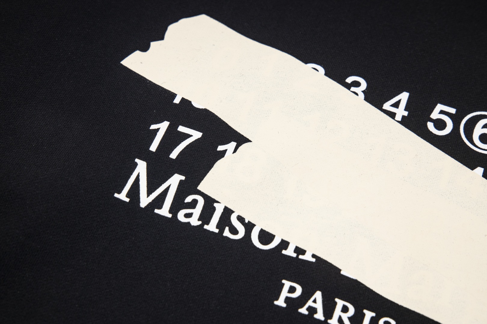 高版本MaisonMargiela/马吉拉 胶带数字印花连帽卫衣