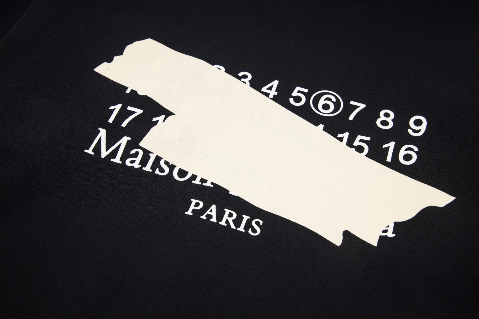 高版本MaisonMargiela/马吉拉 胶带数字印花连帽卫衣