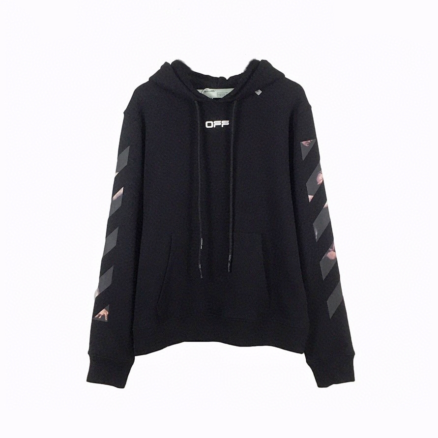 高版本OFF-WHITE C/O VIRGIL ABLOH 卡拉瓦乔圣母油画印花连帽卫衣