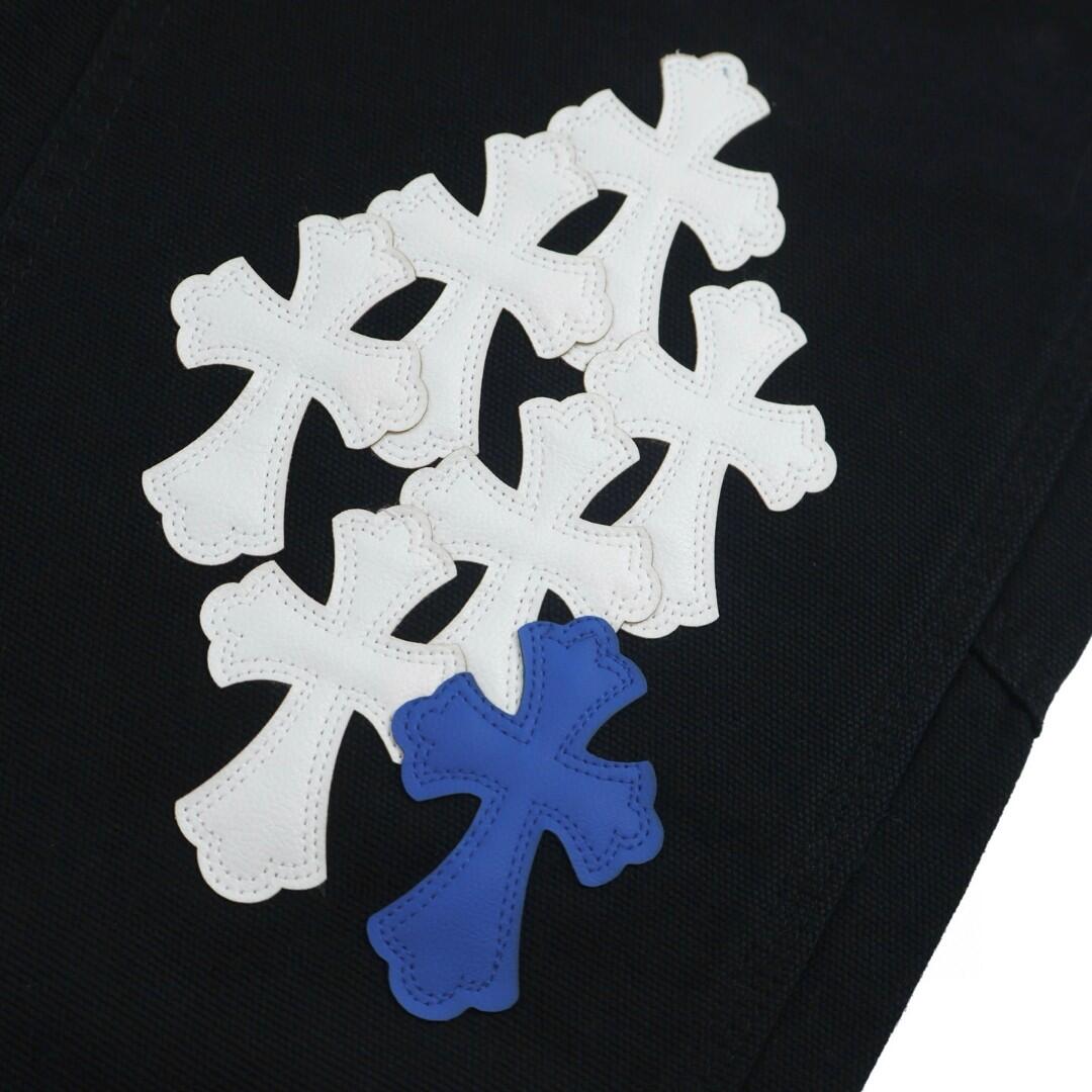 高版本Chrome hearts克罗心 皮标十字伐木裤牛仔裤