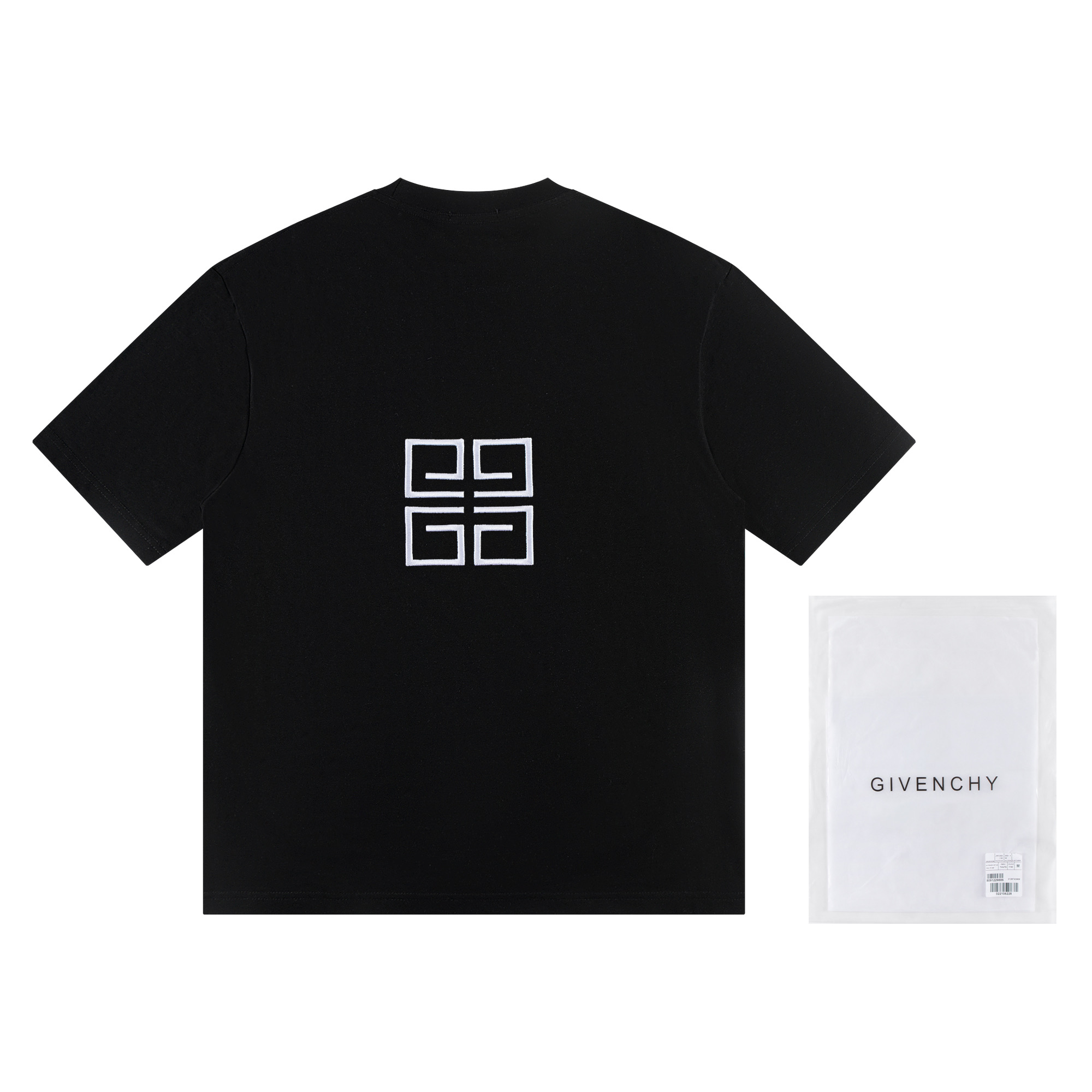 高版本Givenchy/纪梵希 重工刺绣短袖 男女同款 前后10w针田岛重工刺绣
