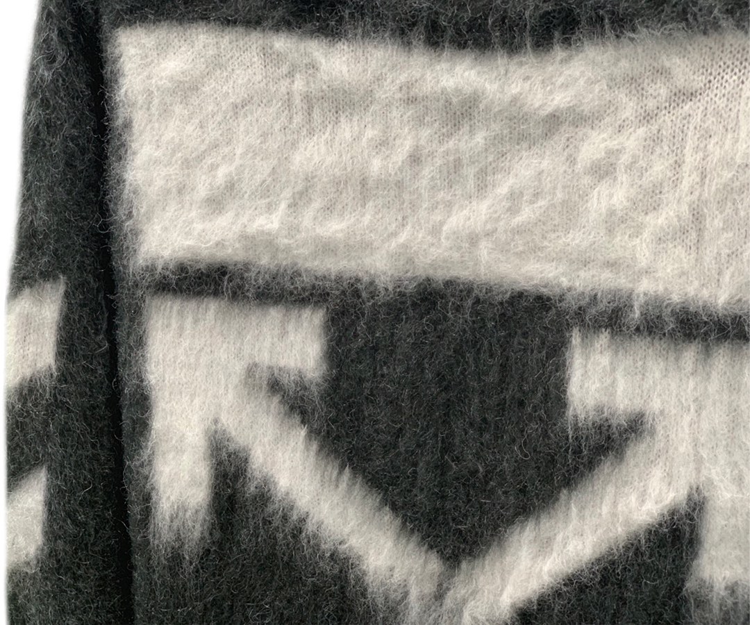 高版本OFF-WHITE 渐变箭头针织马海毛衣
