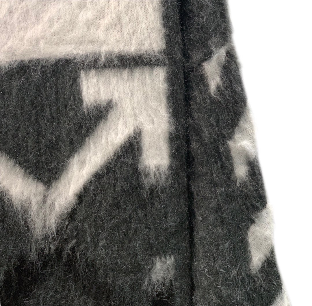 高版本OFF-WHITE 渐变箭头针织马海毛衣