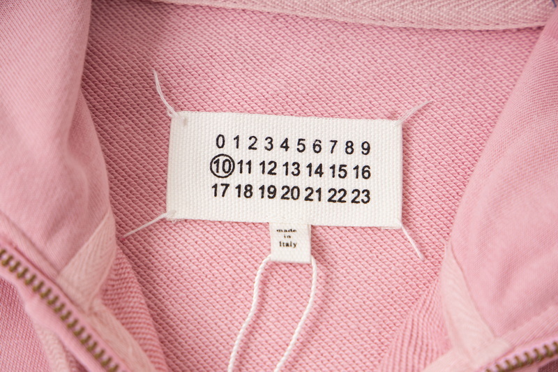 高版本MaisonMargiela/马吉拉 残缺数字刺绣开衫外套 樱花粉神仙配色