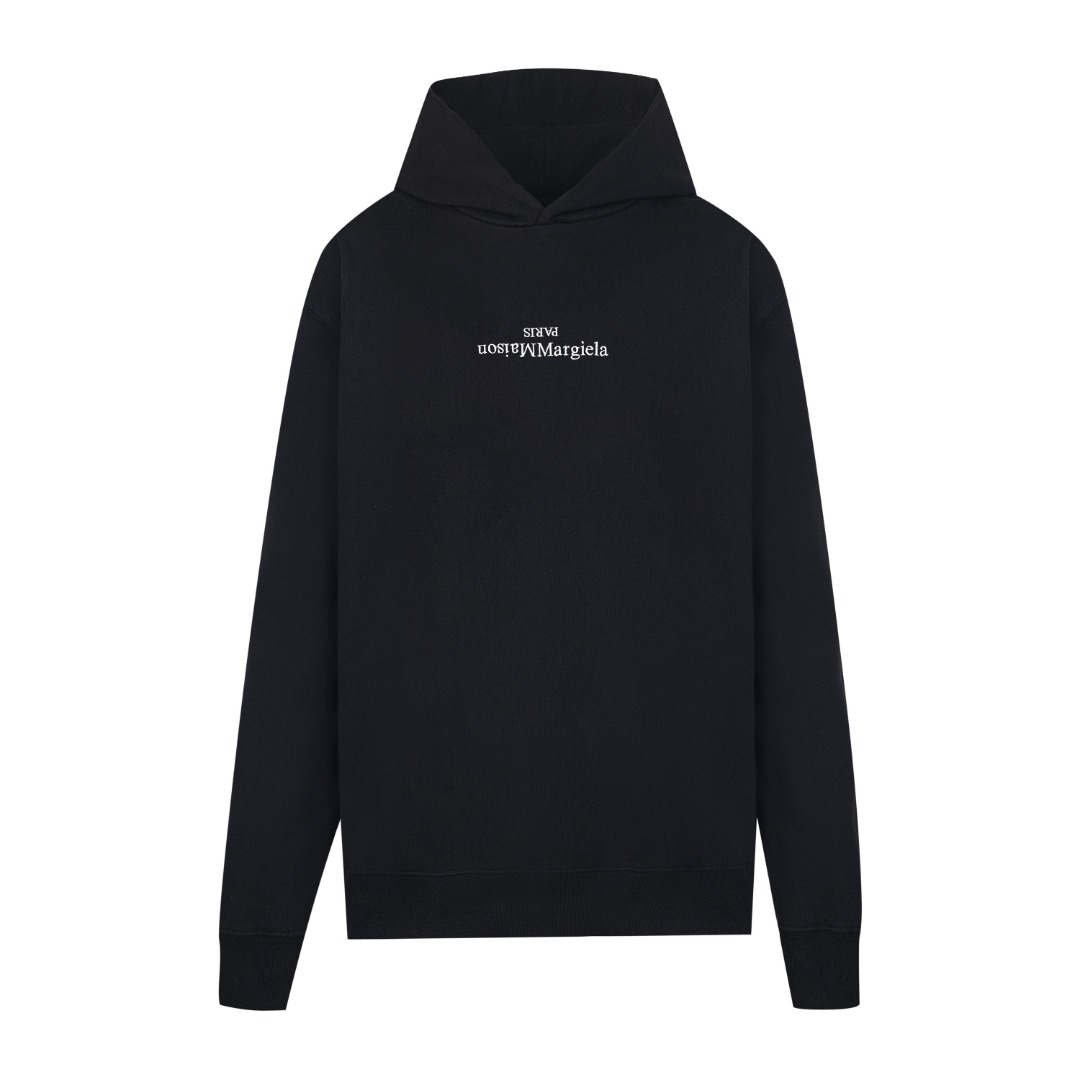 高版本MaisonMargiela/马吉拉 刺绣反字母连帽卫衣
