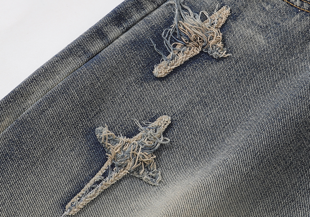 高版本Chrome Hearts 克罗心 磨毛十字水洗牛仔裤