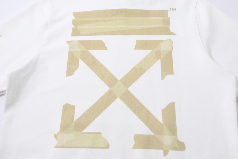 高版本OFF-WHITE C O VIRGIL ABLOH 胶带箭头印花连帽卫衣