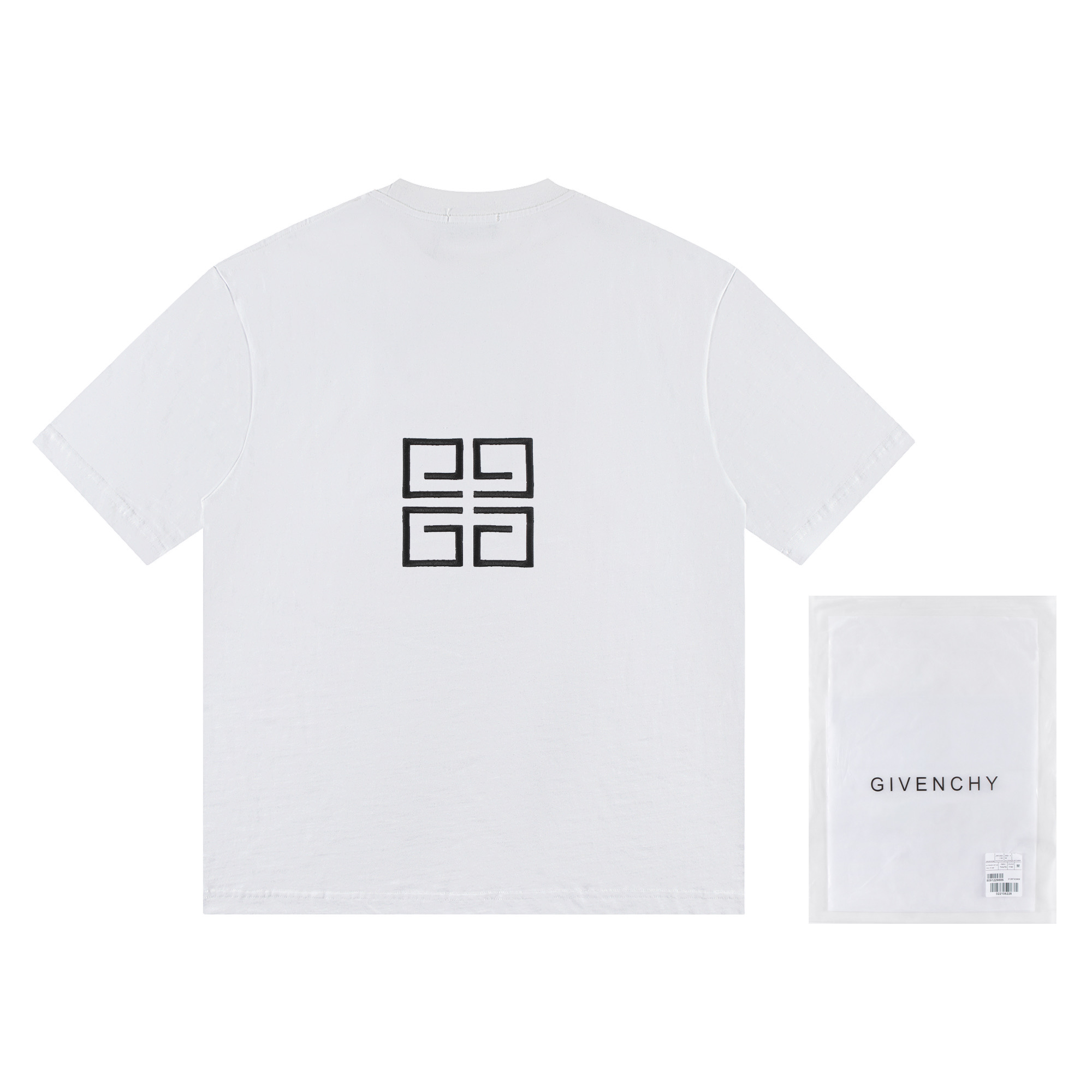 高版本Givenchy/纪梵希 重工刺绣短袖 男女同款 前后10w针田岛重工刺绣