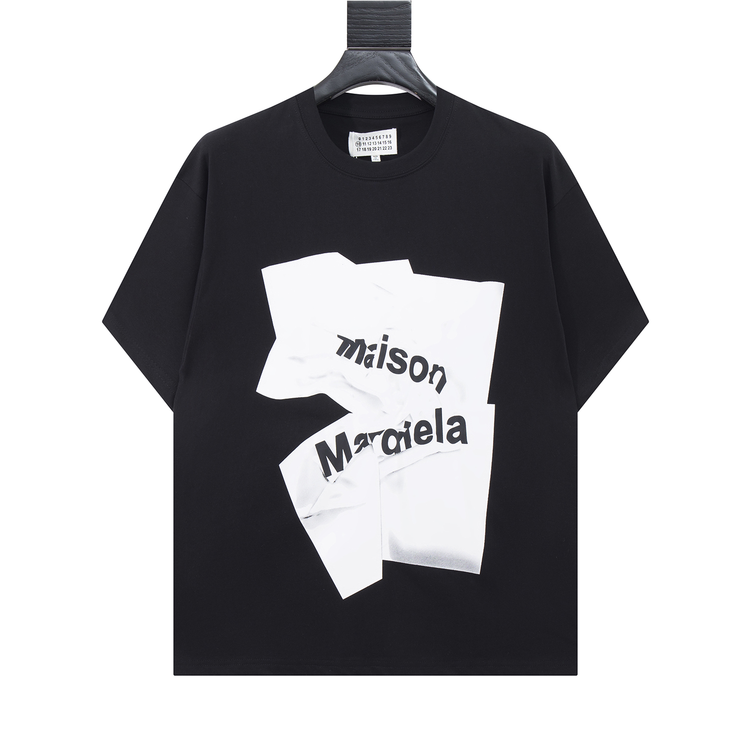 高版本MaisonMargiela/马吉拉 褶皱报纸印花短袖 高版本MaisonMargiela/马吉拉 褶皱报纸印花短袖