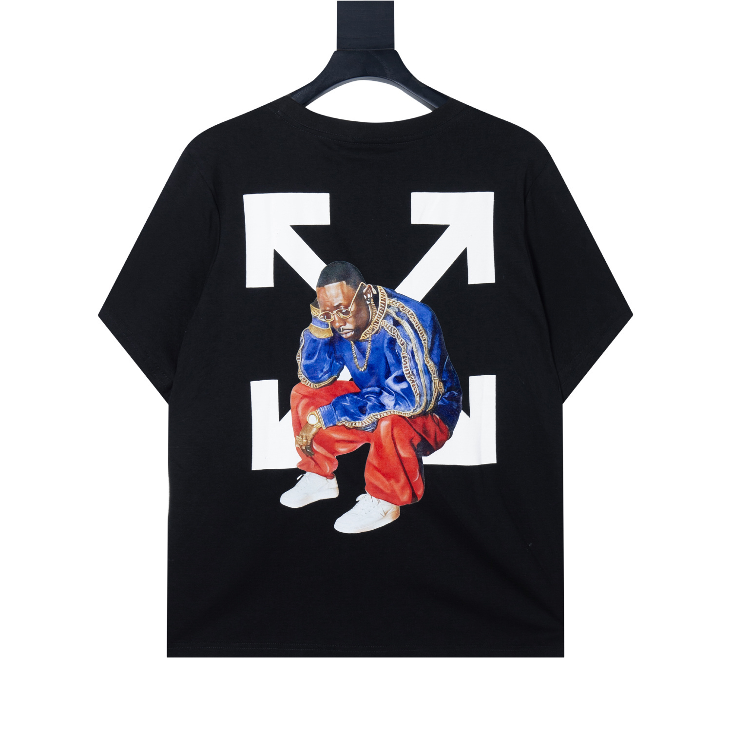 高版本OFF-WHITE 26ss嘻哈主题印花短袖T恤