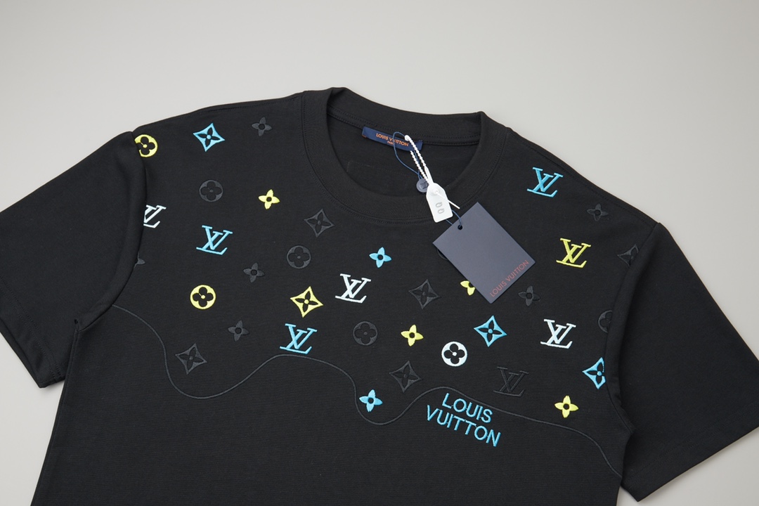 高版本LOUIS VUITTON路易威登 半身刺绣logo短袖