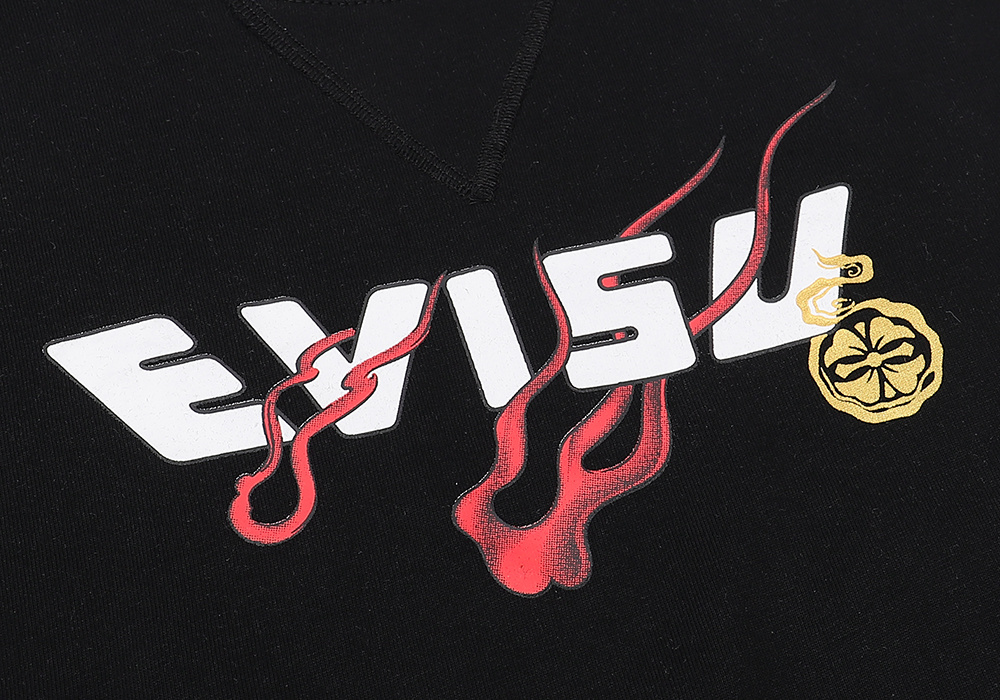 高版本EVISU福神 海神祥龙刺绣大M印花短袖
