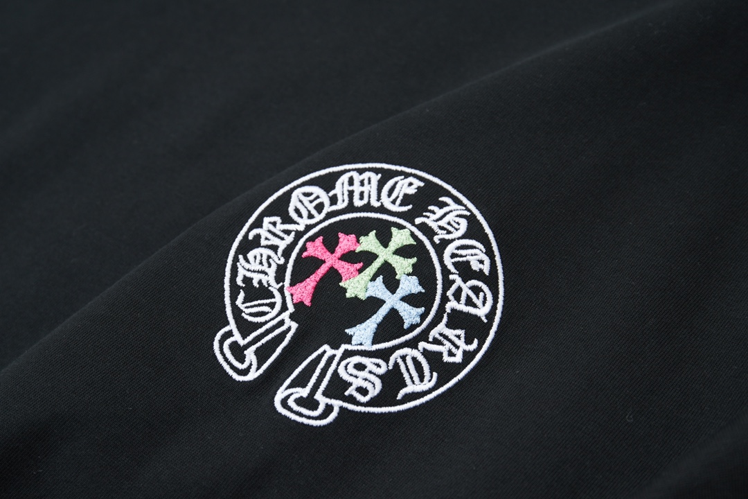 高版本Chrome Hearts克罗心 重工刺绣马蹄十字短袖-Top High Quatity Cheap Sneakers Fashion Clothing Clothes Bags handbags Shoes of all Brand wholesale With The best Quality And Beautiful Price from China Factory Chinese suppliers wholesaler seller 高版本Chrome Hearts克罗心 重工刺绣马蹄十字短袖