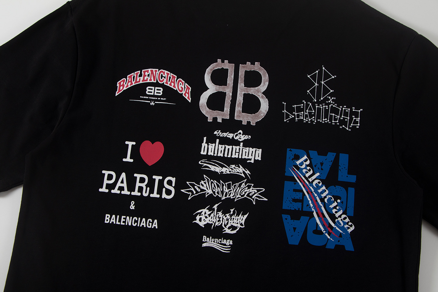 高版本BALENCIAGA/巴黎世家 标签logo印花短袖