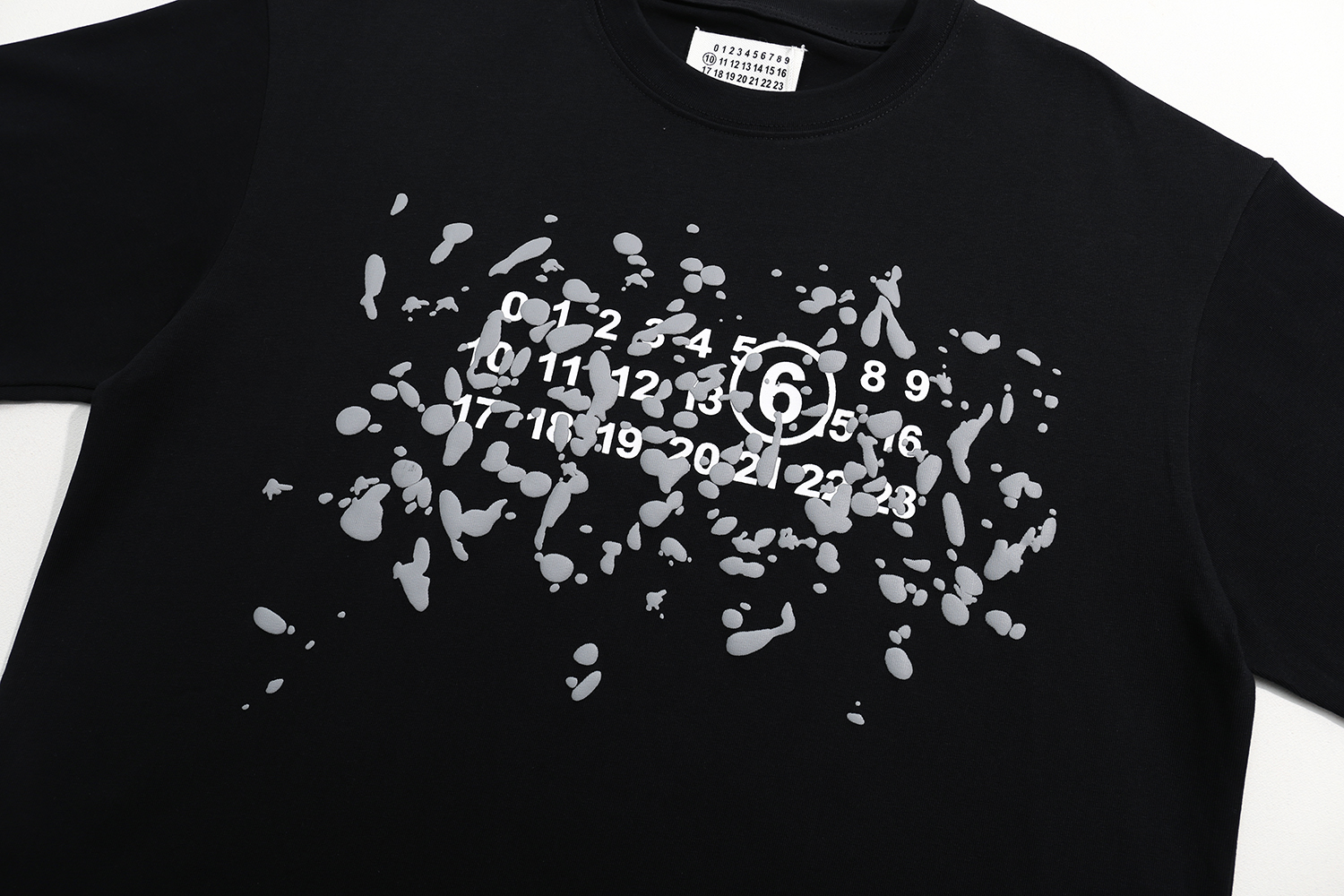高版本MaisonMargiela/马吉拉 MM6发泡数字印花短袖