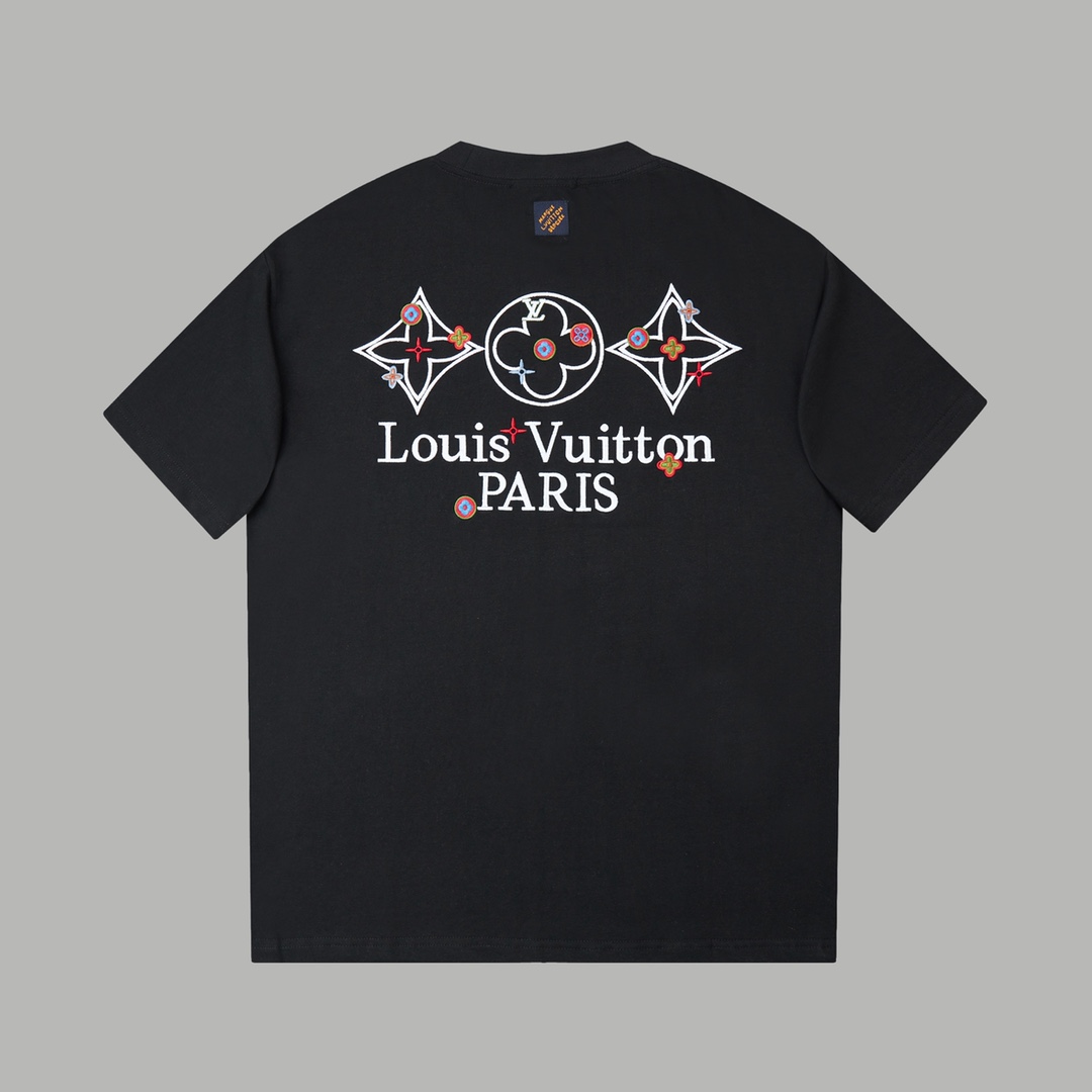 高版本LOUIS VUITTON路易威登 重工刺绣logo短袖