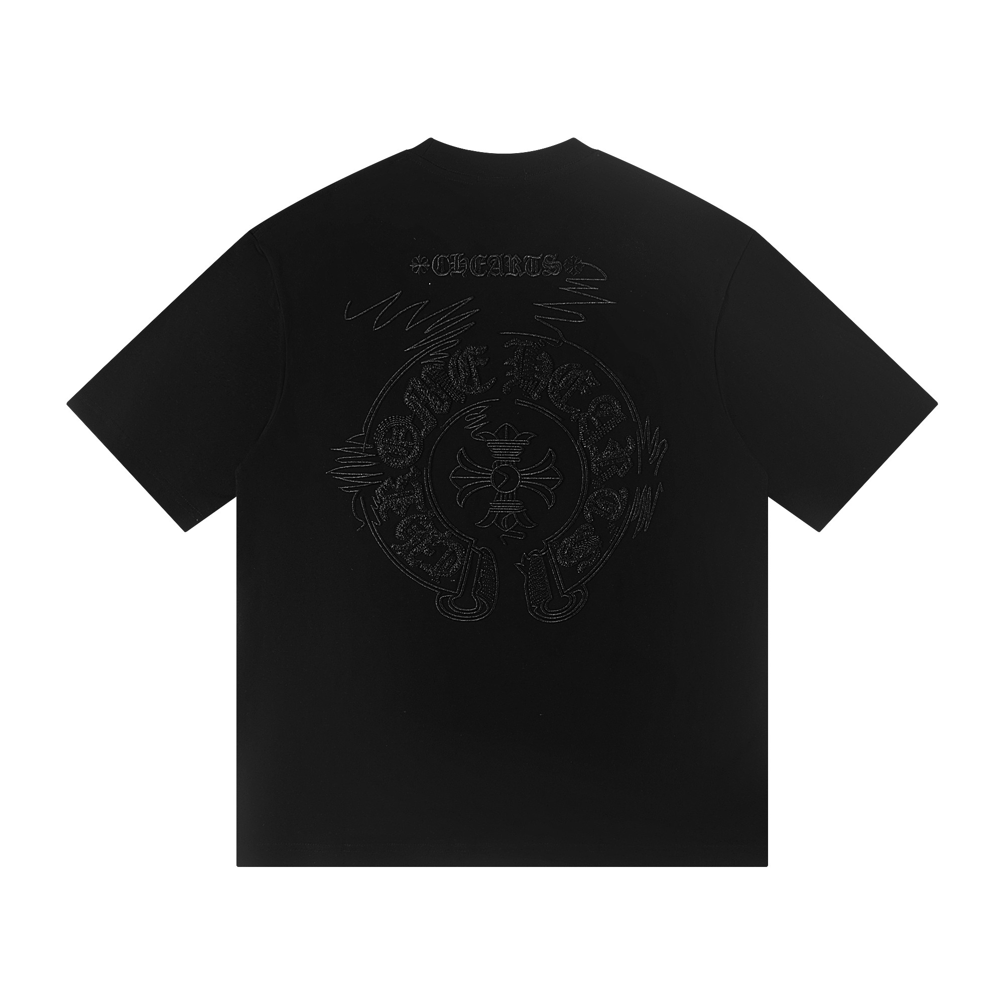 高版本Chrome Hearts克罗心 暗纹马蹄刺绣短袖