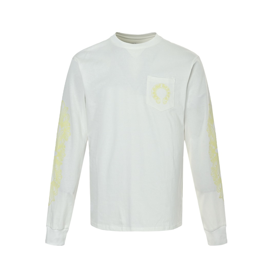 【05502】Chrome Hearts Horseshoe Print Long Sleeve T-Shirt
